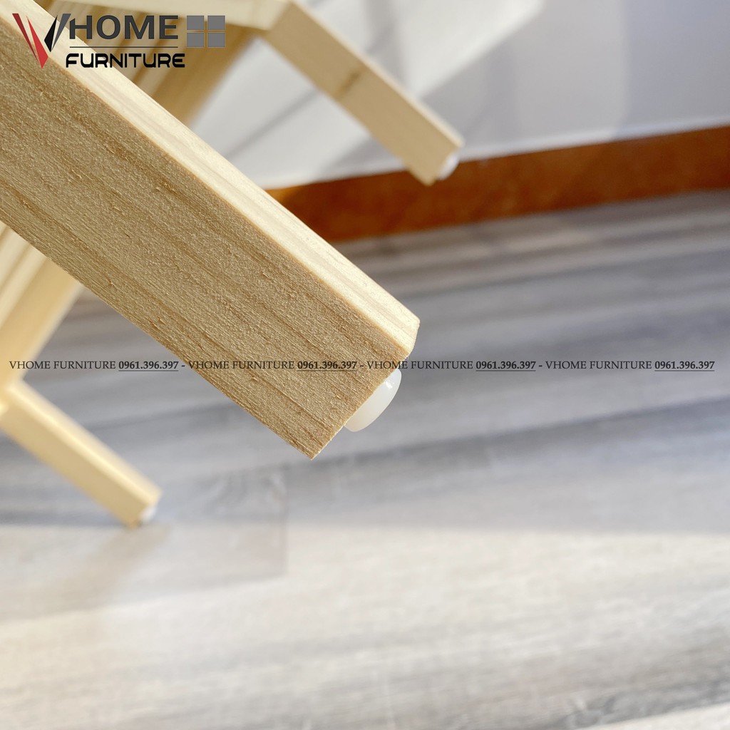 Kệ Đầu Giường Gỗ Thông VHOME Furniture Mặt Nan Gỗ 35cm x 35cm x 50cm Nội Thất Lắp Ráp | BigBuy360 - bigbuy360.vn