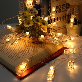 Photo clip LED light string