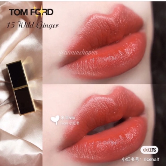 Son TomFord màu Cherry Lush, Ruby Rush, Velvet Cherry, 80 Impassioned, 16 Scarlet Rouge, Flame, 15 - Wild Ginger