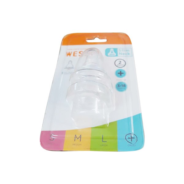 Ty bình sữa Wesser cổ thường size plus vỉ 2 cái V1026