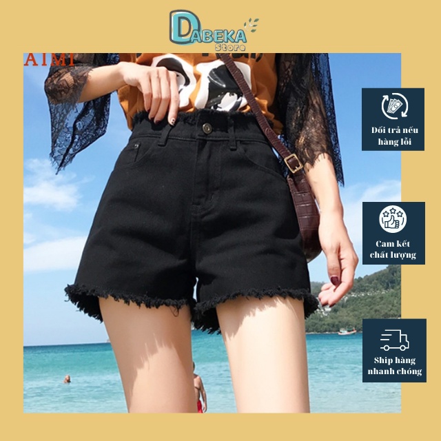 QUẦN SHORT DENIM NỮ CẠP CAO ULZZANG - QUẦN SOOC ĐÙI KAKI JEAN NGẮN LƯNG CAO THỜI TRANG HOTTREND 2022 - DABEKA - Q036 | BigBuy360 - bigbuy360.vn