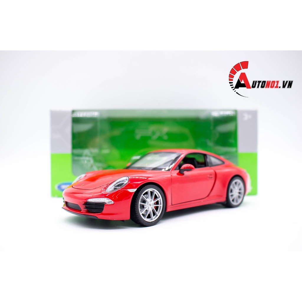 MÔ HÌNH XE PORSCHE 911 CARRERA S RED 1:24 WELLY 5807