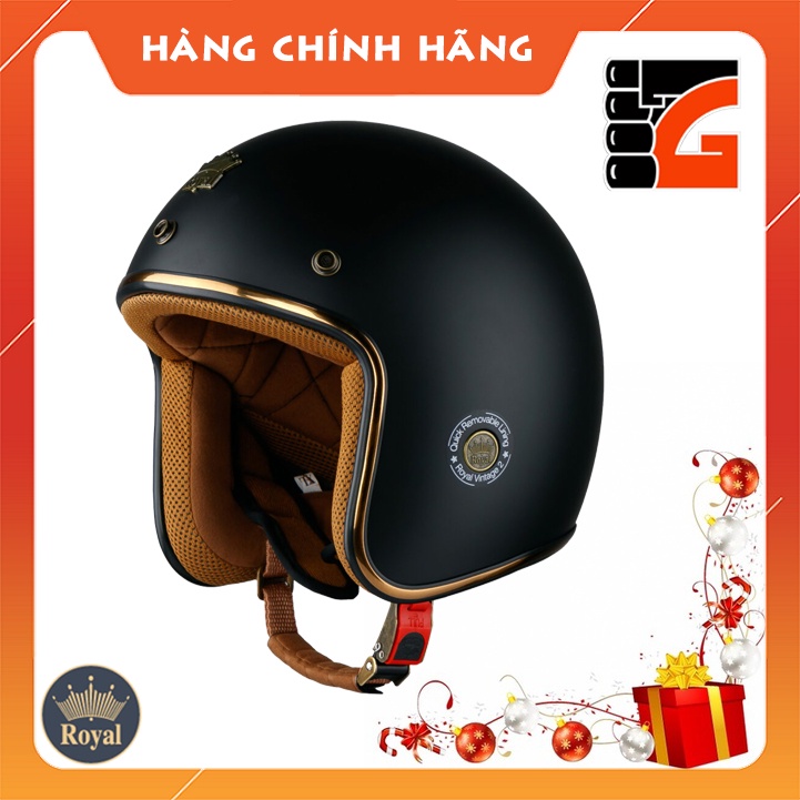Nón bảo hiểm 3/4 Royal M20C đen nhám tháo lót, đủ size, bảo hành 12 tháng chính hãng
