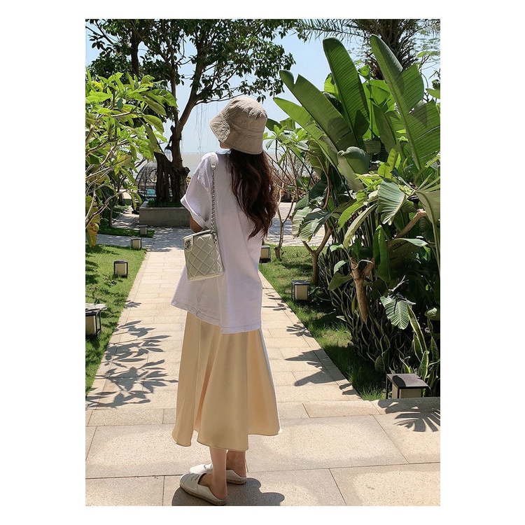 Super pretty Đầm Chân Váy Dài Dáng Chữ A Lưng Cao Phong Cách Retro Thời Trang Cao Cấp chân váy chữ a korean style