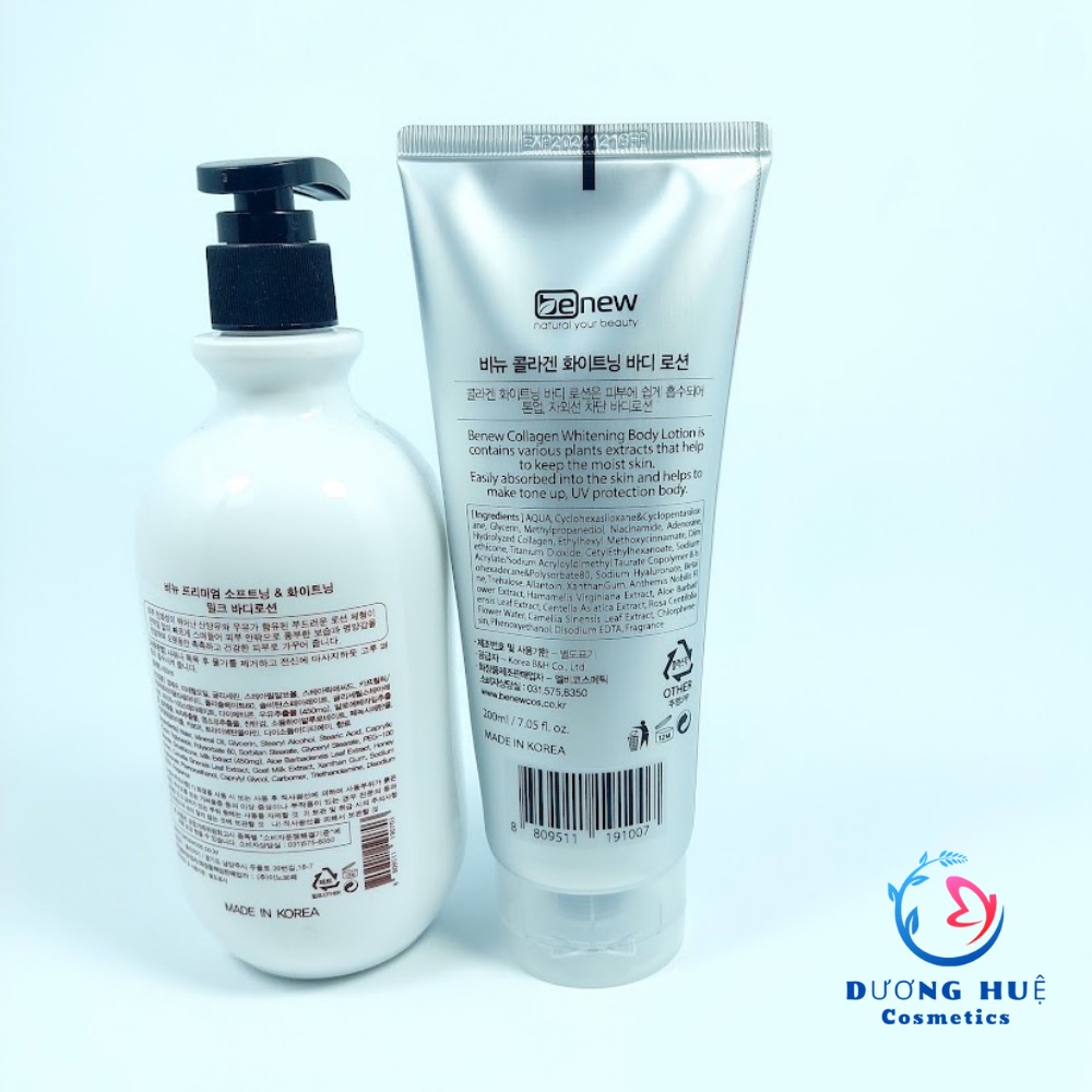 Dưỡng Thể Trắng Da Nâng Tone Tức Thì Benew Collagen Whitening Body Lotion 200ml