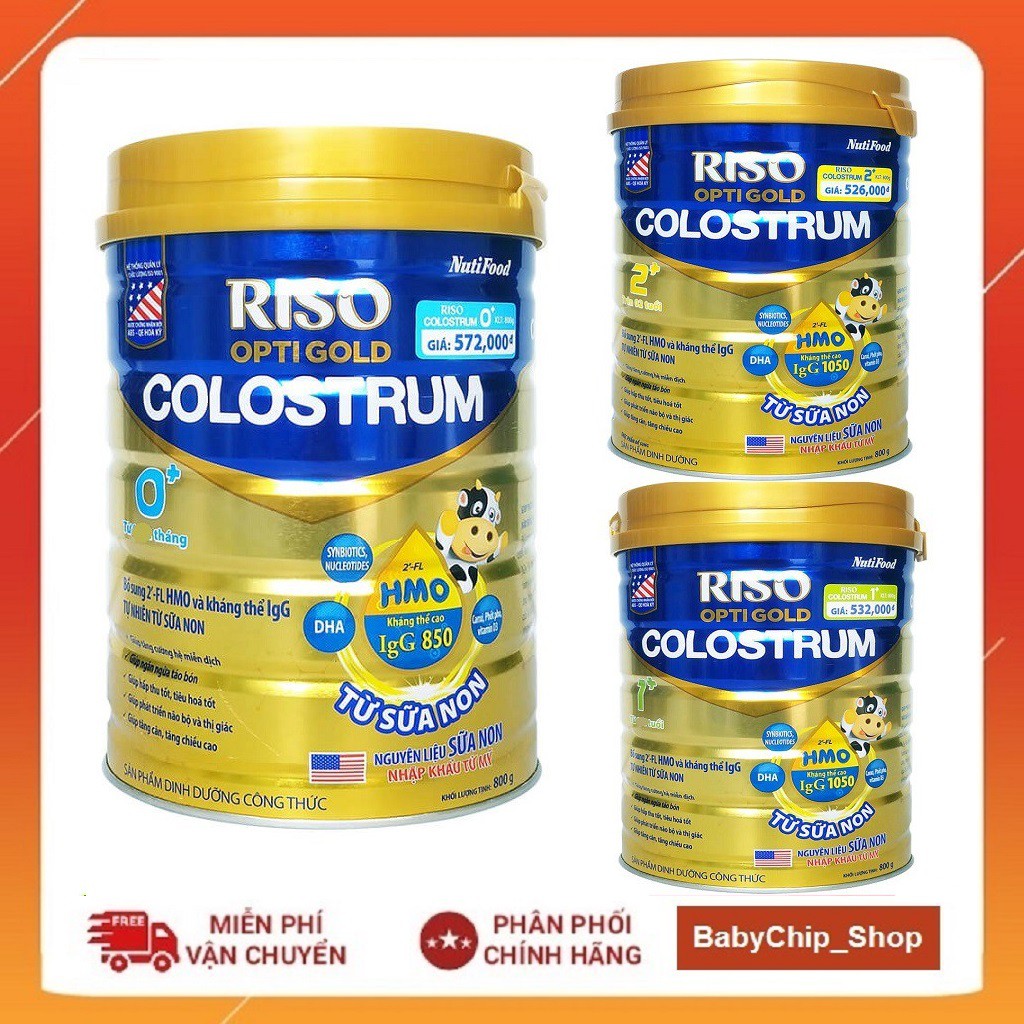 Sữa Riso Colostrum 0+ 1+ 2+ 800g [Date 2022]