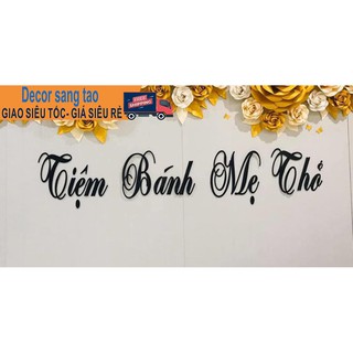 Chữ alu đen,đỏ,gương vàng trang trí,livetream cắt theo mẫu