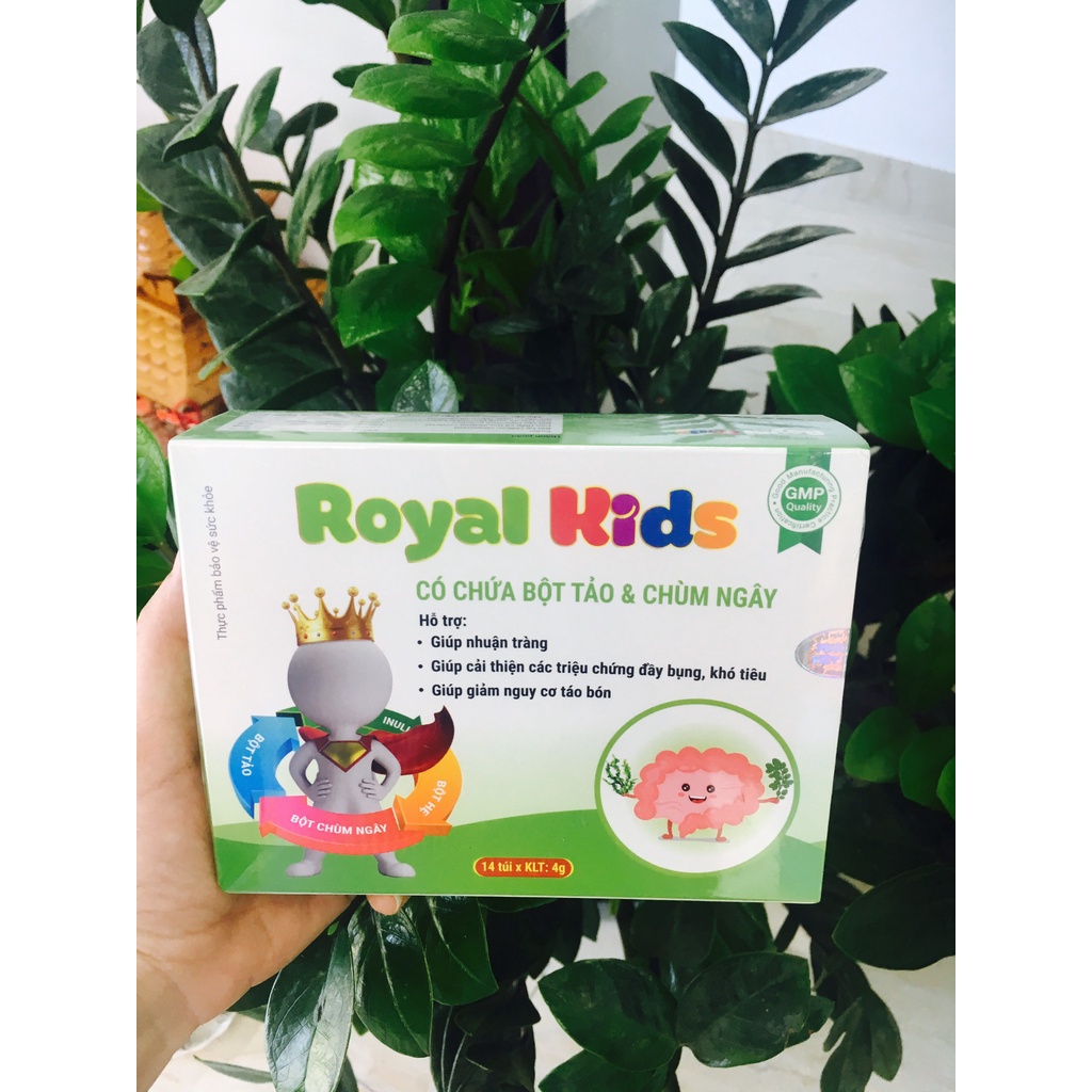 Royal Kids tinh bột tảo lục &amp; chùm ngây – Giúp trẻ ăn ngon, xua tan táo bón