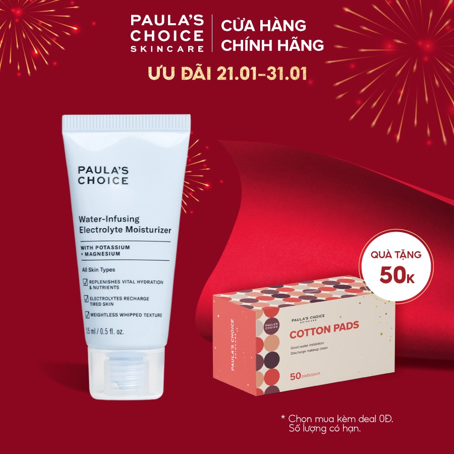 Kem dưỡng ẩm ngậm nước giàu chất điện giải Paula's Choice Water-Infusing Electrolyte Moisturizer 15ml Mã 7007