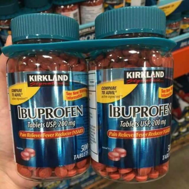 Ibuprofen Tablets 200mg Kirkland 500 viên của Mỹ