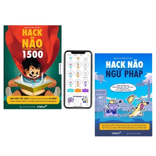Sách - Combo 2 cuốn Hack Não 1500 từ vựng tiếng Anh + Hack Não Ngữ Pháp - Tặng App Hack Não Pro học tiếng Anh miễn phí