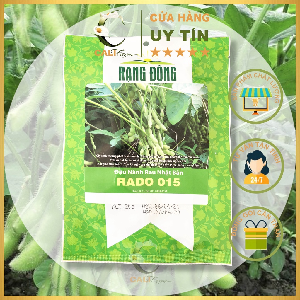 Hạt Giống Đậu Nành Rau Nhật Bản Rado 015 gói 20gr Vị thơm, Ăn ngon