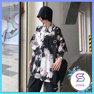 Áo Somi Nữ Tay Lỡ Loang Đen Trắng Vải Cotton Nhập Cao Cấp HOT TREND 2020