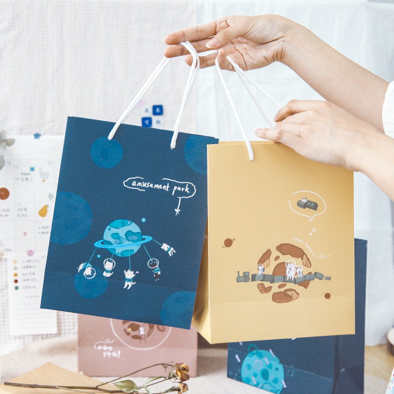 Túi giấy đựng quà chúc mừng quà sinh nhật anh đào phong cách Nhật Bản loại dày túi đựng Tết đi lễ