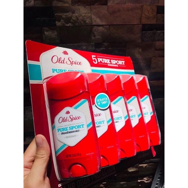 Lăn Khử Mùi Old Spice Pure Sport 68g, Lăn Cánh Buồm Đỏ