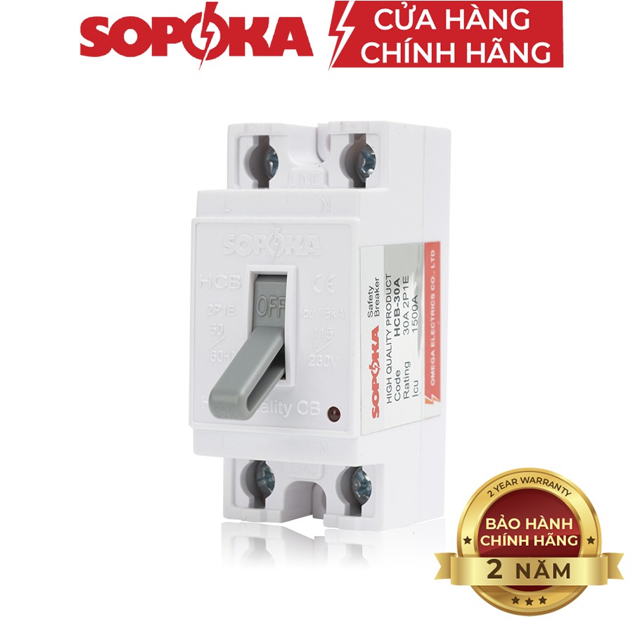 Aptomat chất lượng cao SOPOKA HCB 25A-30A - 40A