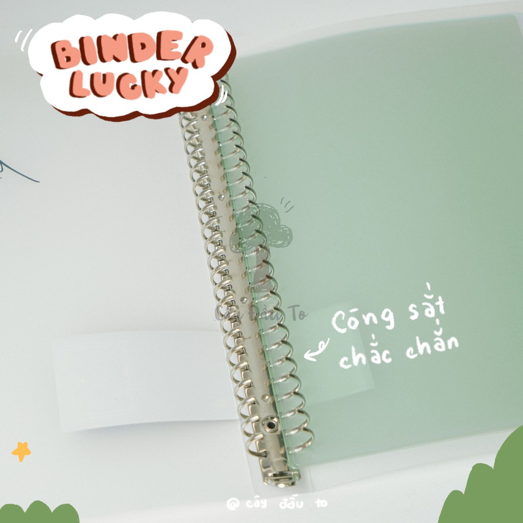 [Không Kèm Giấy] Sổ Bìa Còng Kim Loại Lucky Binder A5/B5