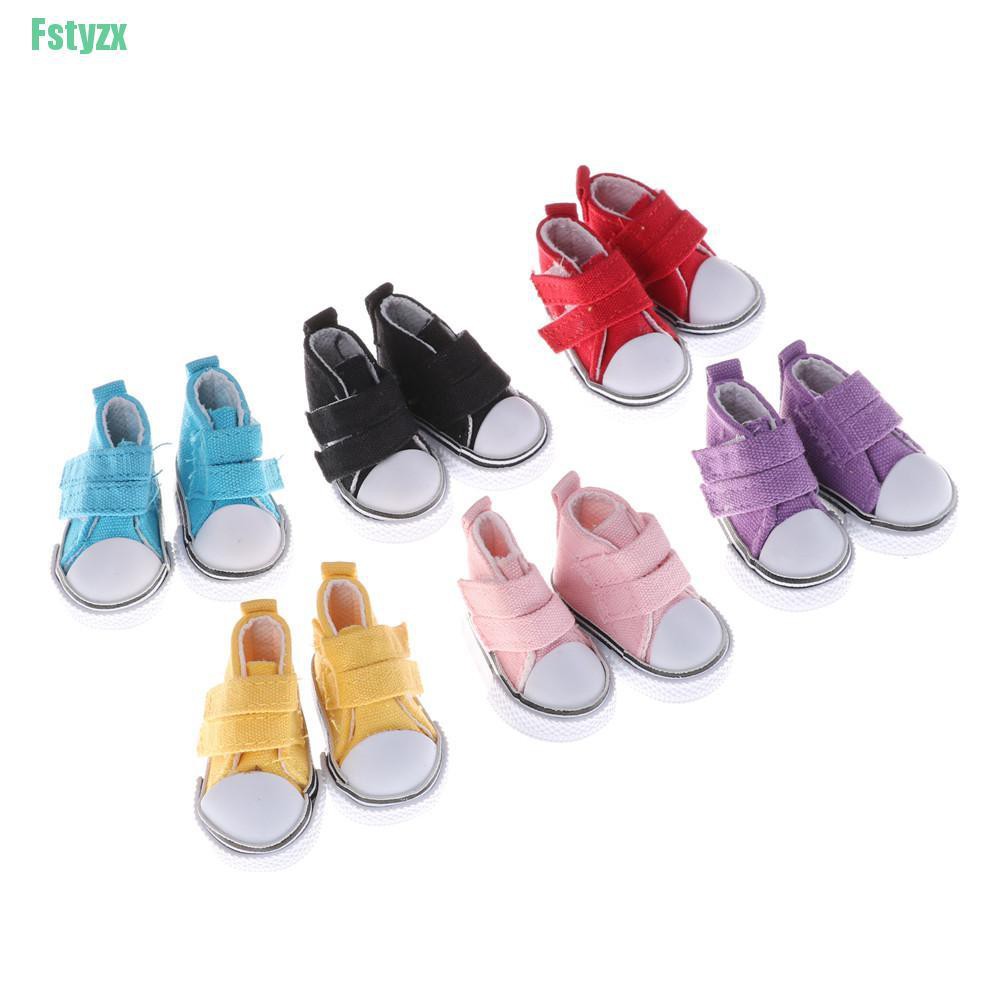 fstyzx 1/6 BJD Doll Fashion Mini Toy 5cm Canvas Shoes Sneaker Bjd Doll Shoes Accessories