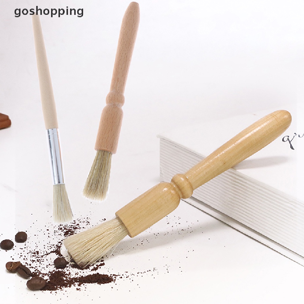 Chổi Quét Bụi Máy Xay Cà Phê Tay Cầm Bằng Gỗ Tự Nhiên