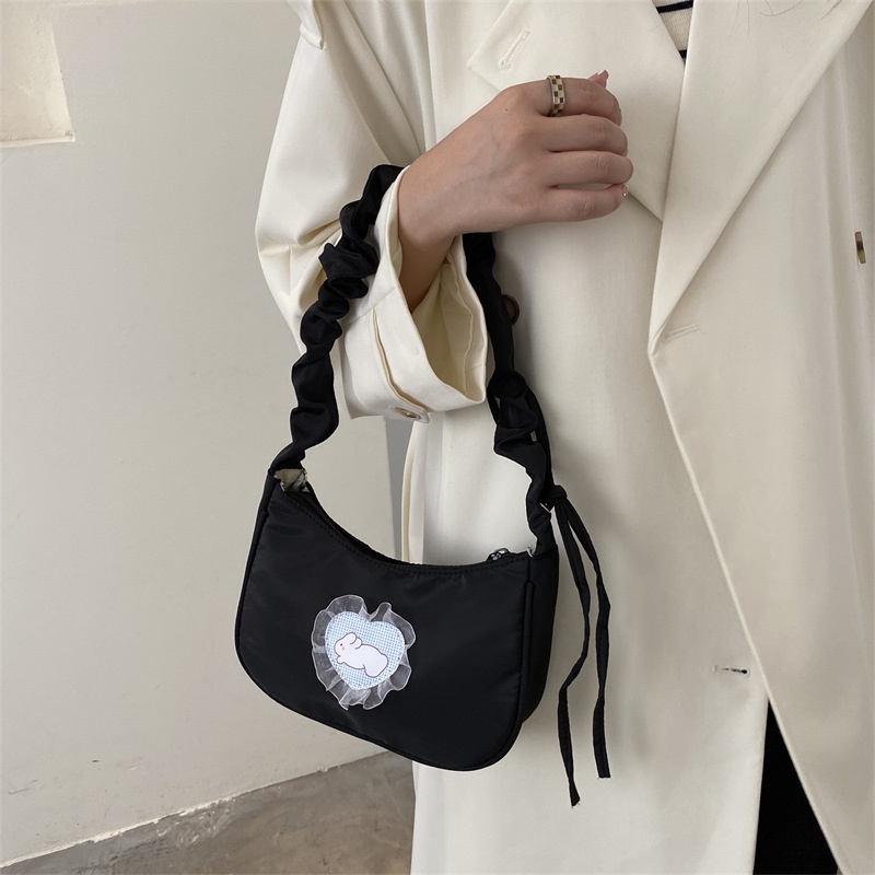 Túi Xách JASMIN NOIR Đeo Vai Chất Liệu Nylon Họa Tiết Hoạt Hình Cho Nữ
