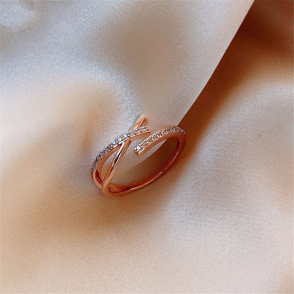 Nhẫn Kim Loại Thiết Kế Đơn Giản Phong Cách Hàn Quốc