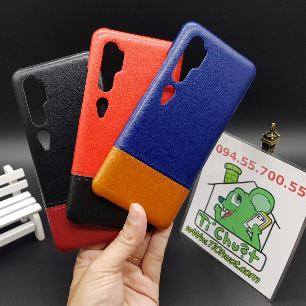 [Cao Cấp] Ốp Lưng Xiaomi Mi Note 10/ Note 10 Pro/ CC9 Pro Da PU Phối 2 Màu Sọc Chỉ