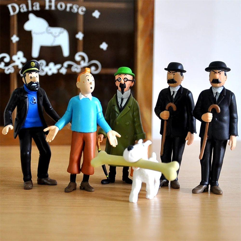 DARNELL Set 6 Mô Hình Nhân Vật Phim Hoạt Hình The Adventures of Tintin