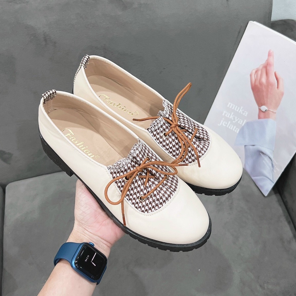 Giày đốc nữ mẫu mới buộc dây siêu hót