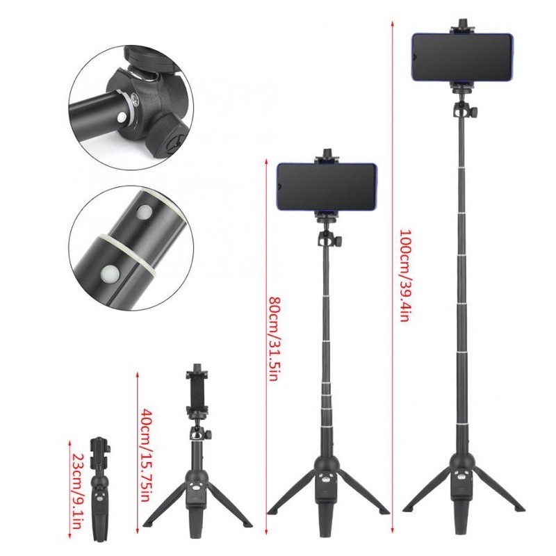 ☘☘Gậy Tự Sướng Kiêm Chân Tripod Yunteng YT-9928, Kèm Remote Bluetooth