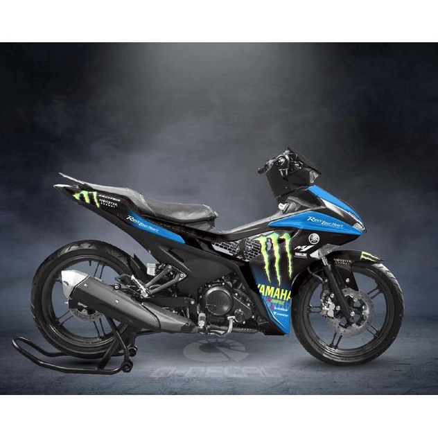 Tem Trùm Exciter 155 Đen Xanh Monster