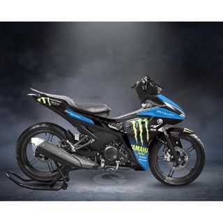 Tem trùm exciter 155 đen xanh monster