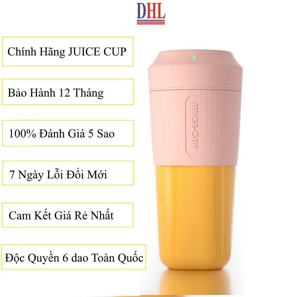 Máy xay sinh tố cầm tay mini, cốc xay sinh tố đa năng JUICER CUP 450ml pin 3000mAH chính hãng bảo hành 1 đổi 1