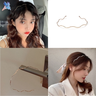 Cài tóc hình gợn sóng đơn giản ánh kim dành cho bạn nữ dùng khi đi ra ngoài chơi