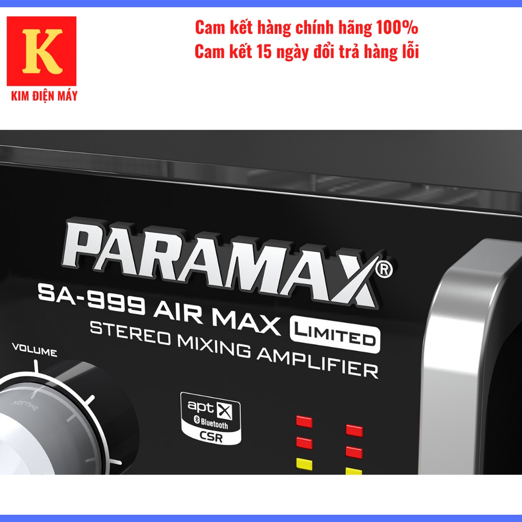 Amply Paramax SA-999 AIR MAX LIMITED-công suất 700W kết nối bluetooth bảo hành 3 nămm toàn quốc
