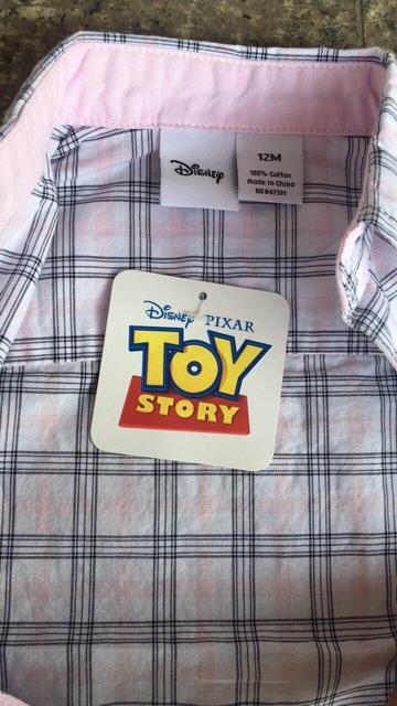 Áo sơ mi sọc caro bé trai disney dư xịn