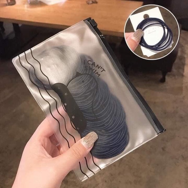 Set 100 chun buộc tóc mix màu siêu hot