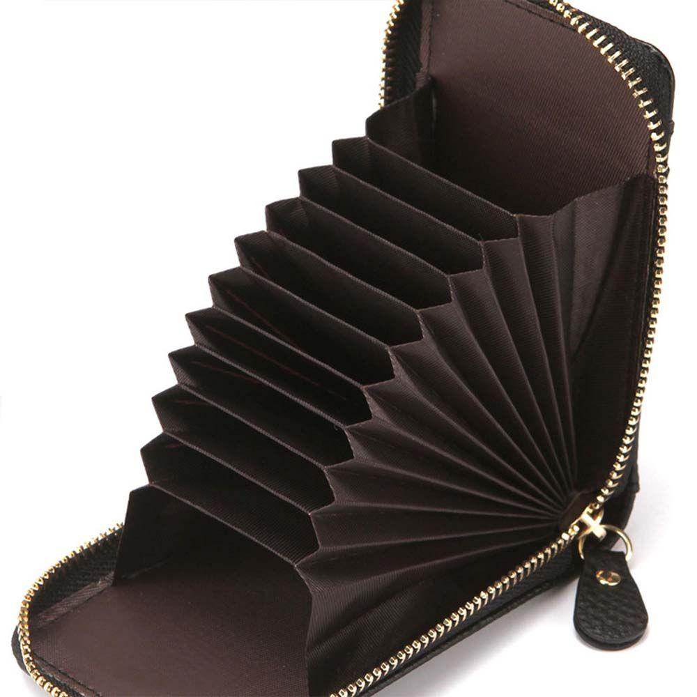 Ví Đựng Thẻ ID / Tiền Xu Có Khóa Kéo Di Động Tiện Dụng Cho Nam