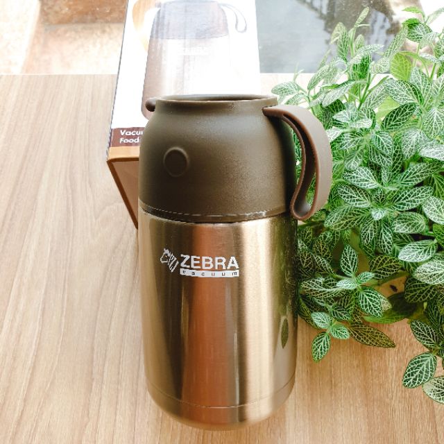 Bình ủ cháo giữ nhiệt zebra Thái Lan 650ml -inox 304