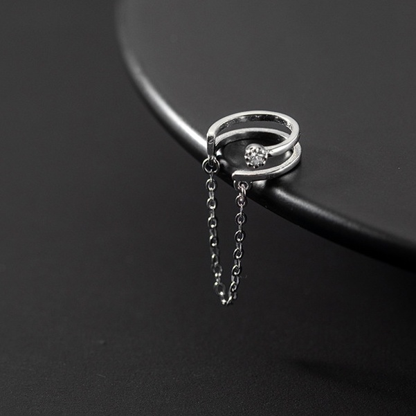 Khuyên Tai Bông Tai Nữ Kẹp Vành Tai 2 Vòng Không Cần Xỏ Lỗ EC12