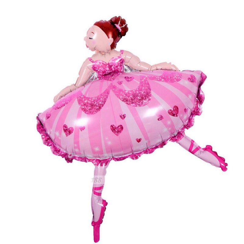 Set trang trí sinh nhật Công chúa Bale hồng cho bé gái