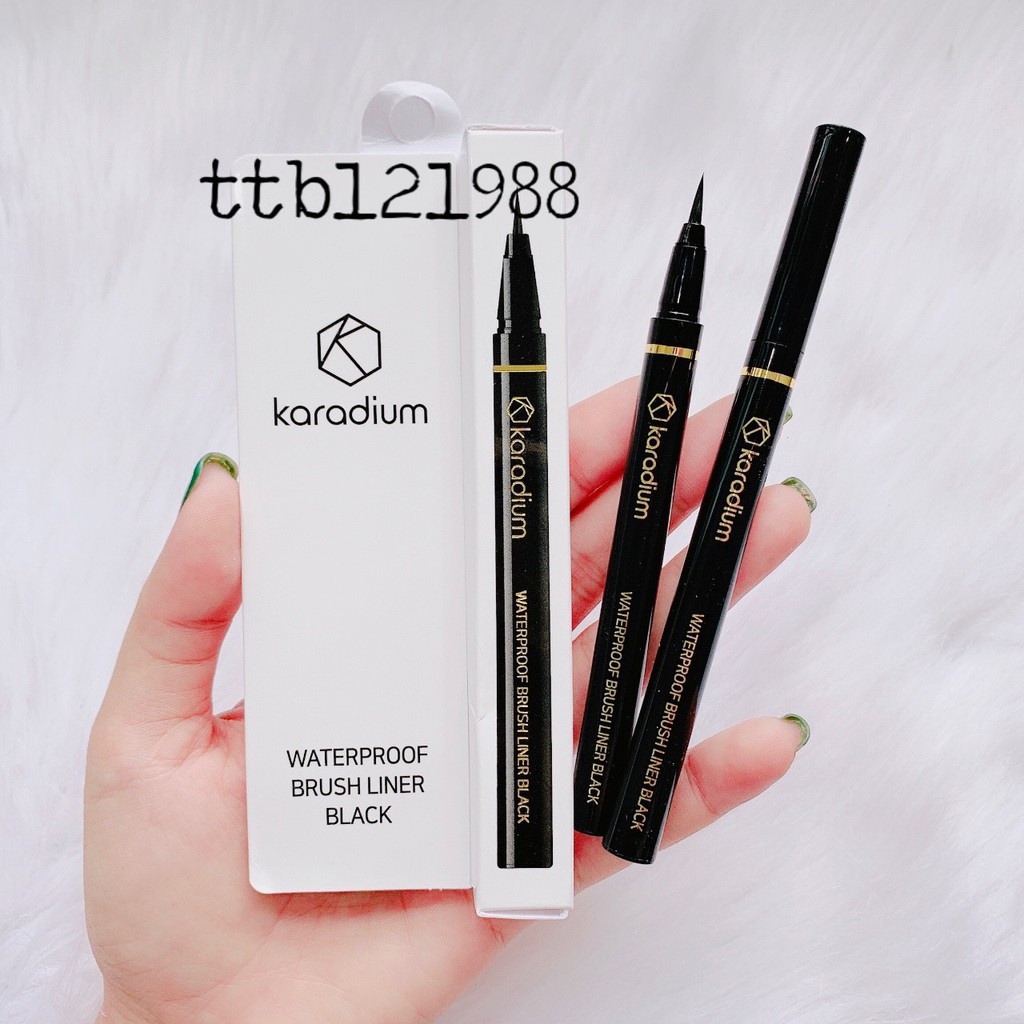 Kẻ Mắt Karadium Waterproof Brush Liner Black bút lông