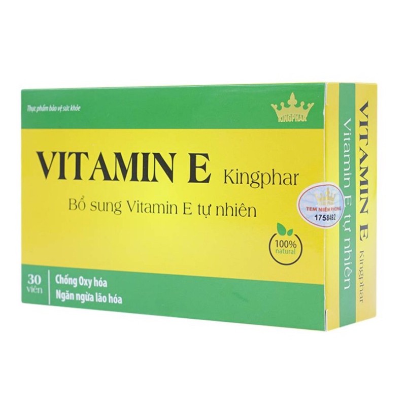 Viên Uống Bổ Sung VITAMIN  E Kingphar Hộp 30 viên – Bí quyết dưỡng da từ sâu bên trong