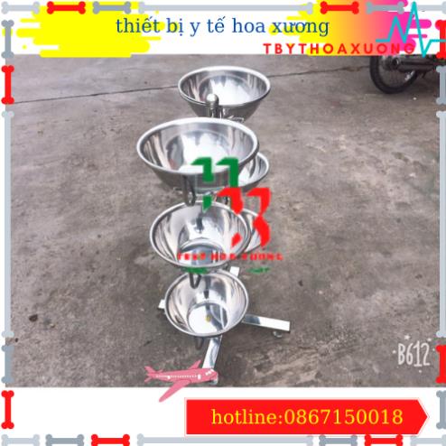 [ Inox Cao Cấp] Cây Bát Nước Inox Dùng Trong Spa + 6 Bát To Sâu 22 cm