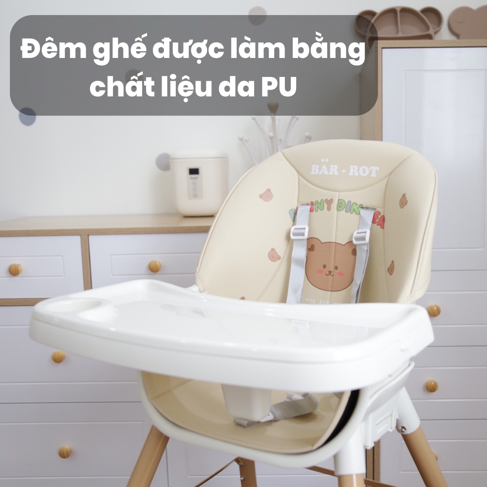 Ghế Ăn Dặm BAR ROT Cho Bé Ăn Dặm Kiểu Hàn, Cho Bé Từ 6 Tháng - 5 Tuổi Mozio
