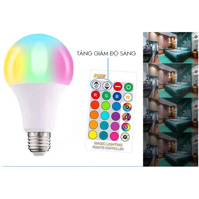 BÓNG ĐÈN LED RGB KÈM ĐIỀU KHIỂN TRANG TRÍ NHÀ CỬA GÓC LÀM VIỆC SIÊU ĐẸP