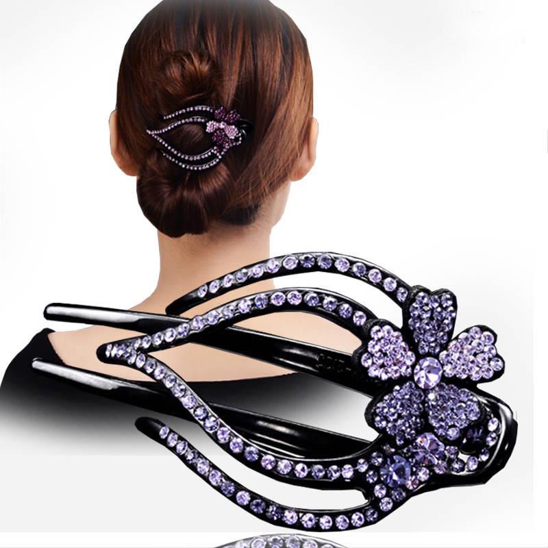 Kẹp Tóc Đính Đá Kiểu Dáng Thanh Lịch Thời Trang Cho Nữ
