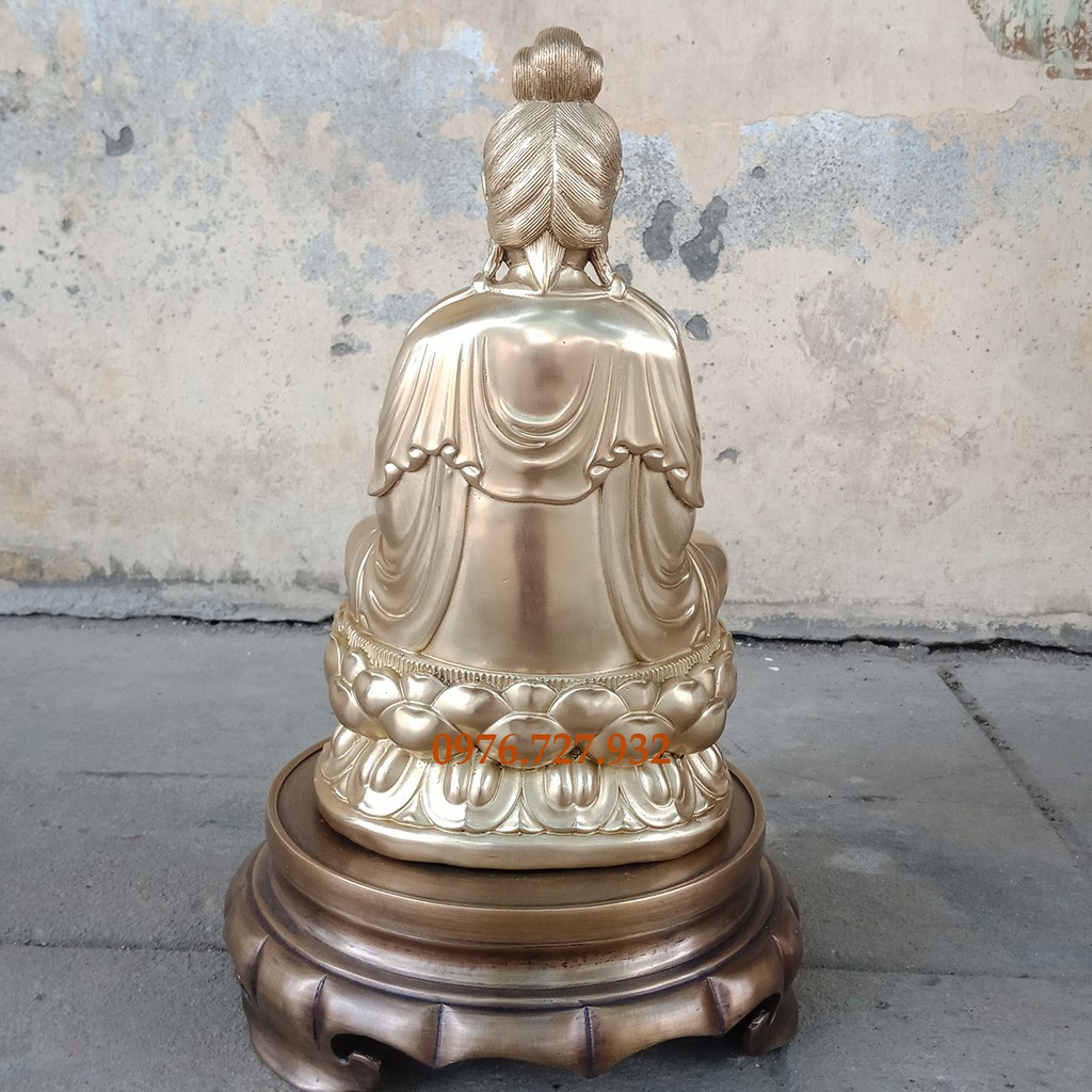 Tượng phật đại thế chí bồ tát cao 30cm bằng đồng vàng, bán tượng đại thế chí bồ tát