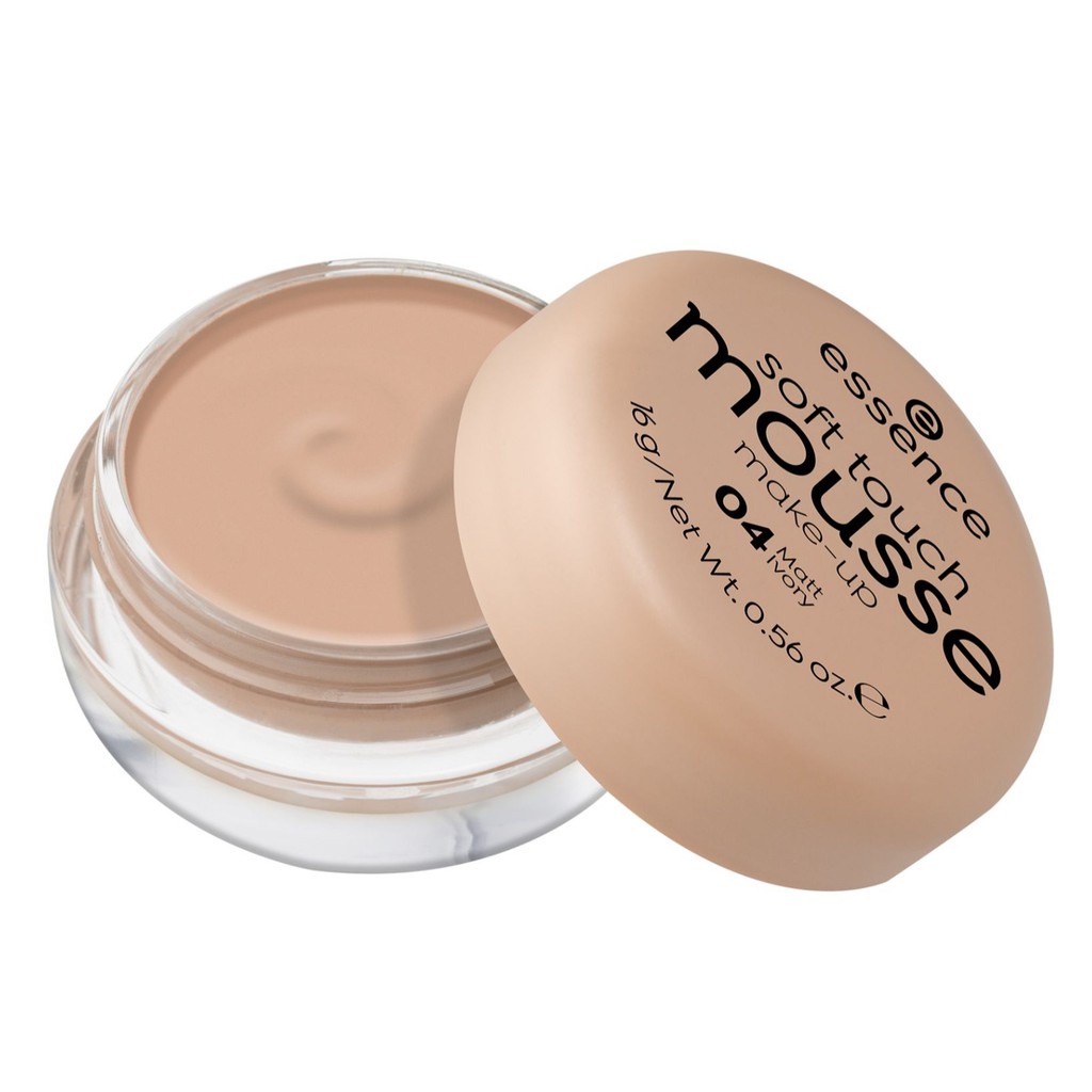 Phấn tươi ESSENCE MOUSSE Soft Touch 16g Đức tông màu 04 matt ivory kem nền, dưỡng da mịn phấn ướt phấn phủ kem lót