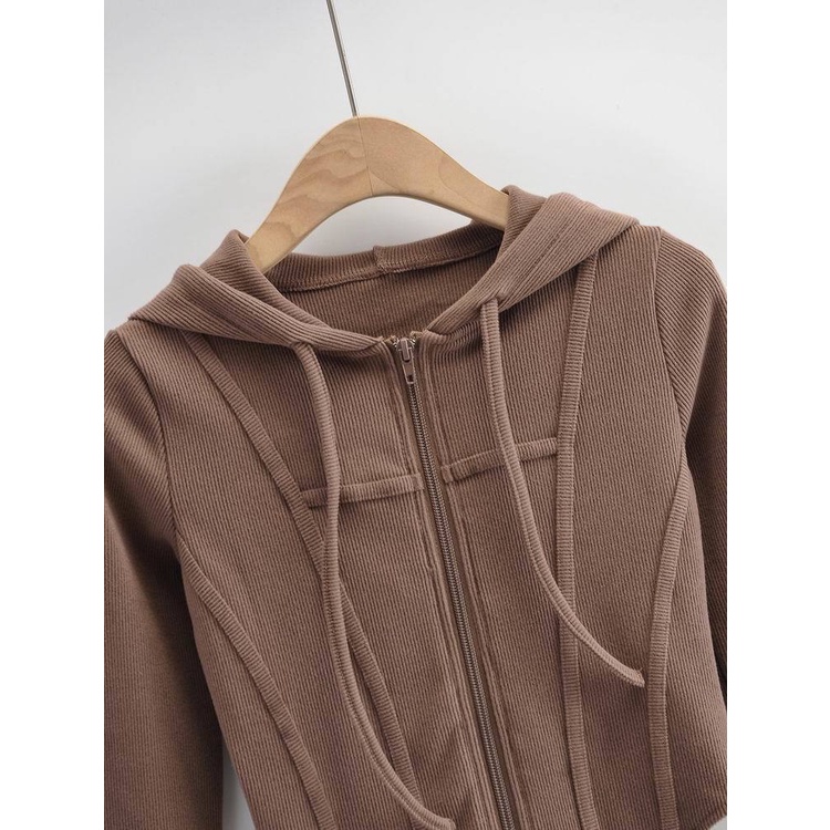 Áo Khoác Hoodie Tay Dài Thoáng Khí Phong Cách Âu Mỹ Thời Trang Mùa Hè Cho Nữ 0408