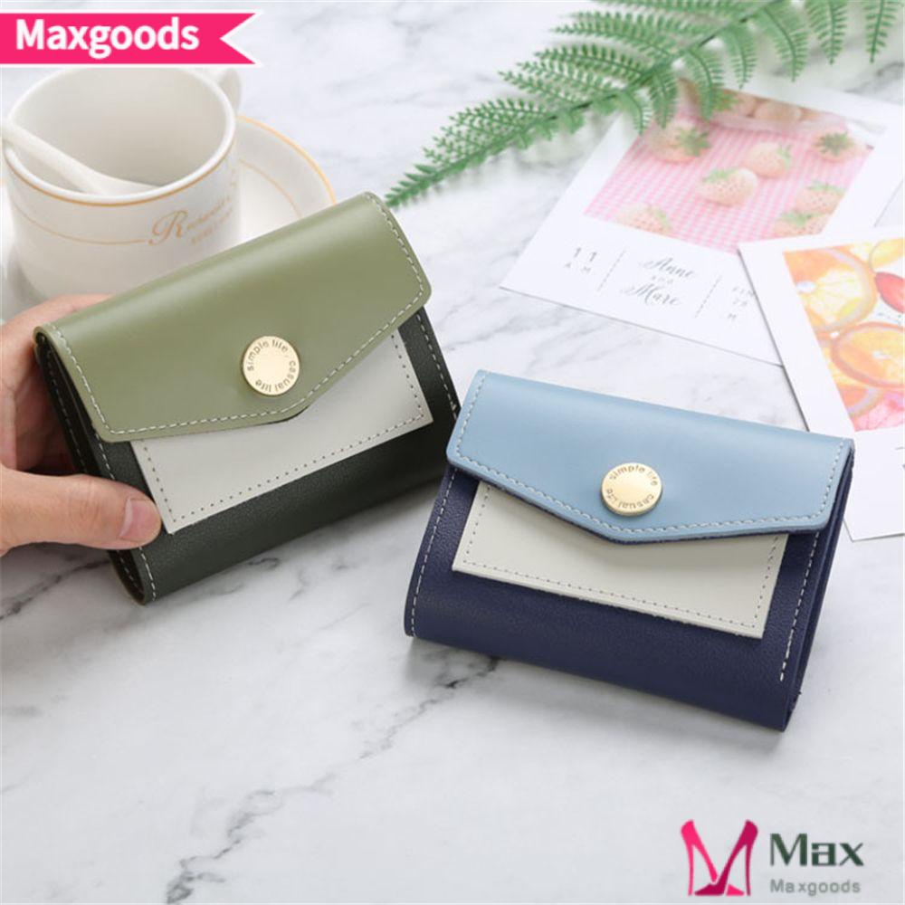 Ví Da Ngắn Thời Trang MAXG Có Ngăn Đựng Thẻ / Tiền
